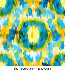 Seamless Ikat Pattern. Abstract  background for textile design, wallpaper, surface textures, wrapping paper.