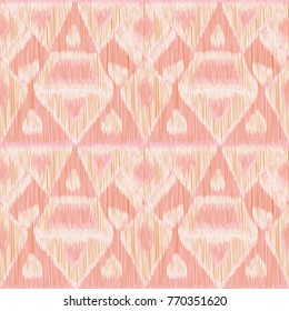 Seamless Ikat Pattern. Abstract  background for textile design, wallpaper, surface textures, wrapping paper.