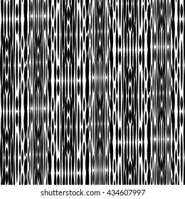 Seamless Ikat Pattern. Abstract black and white background for textile design, wallpaper, surface textures