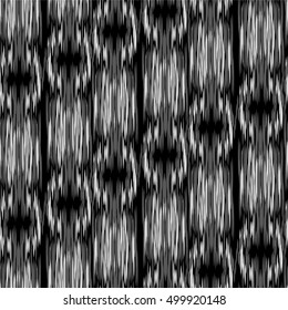 Seamless Ikat Pattern. Abstract black and white background for textile design, wallpaper, surface textures