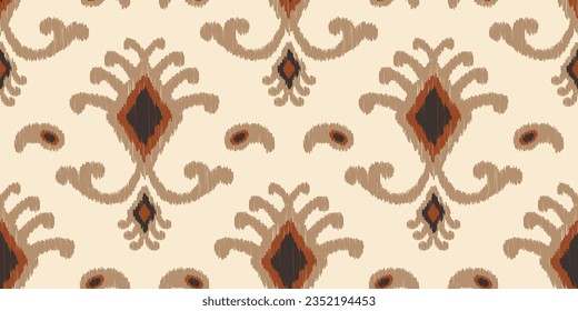 seamless ikat pattern. Design for carpet, wallpaper, clothing, wrapping, fabric, cover, textile