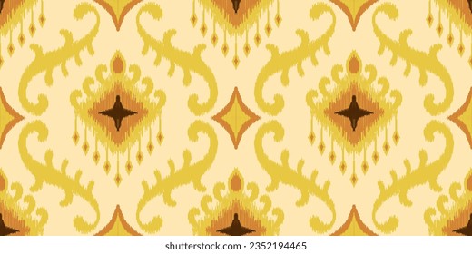 seamless ikat pattern. Design for carpet, wallpaper, clothing, wrapping, fabric, cover, textile