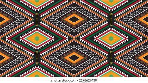 Seamless Ikat Pattern Design for Fabric, Wallpaper, and Wrapping Paper Texture