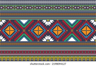 Seamless Ikat Pattern Design for Fabric, Wallpaper, and Wrapping Paper Texture