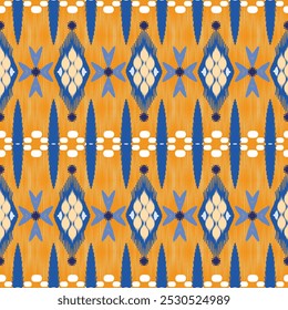 Diseño de patrón de ikat sin costuras para colchones de cortina de tela Ropa de Fondo de pantalla Textil Fondo de cerámica Manta de piso de alfombra Almohada de almohada Paño de tabla Ornamento de fondo 