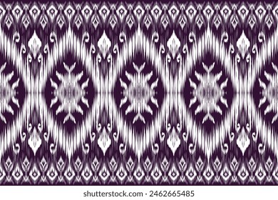 Seamless ikat pattern. embroidered concentric texture allover print block for printing fabric.seamless ornament. Colored lines on background. Handmade ethnic, tribal motifs. Vector illustration.