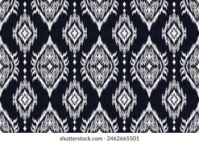 Seamless ikat pattern. embroidered concentric texture allover print block for printing fabric.seamless ornament. Colored lines on background. Handmade ethnic, tribal motifs. Vector illustration.