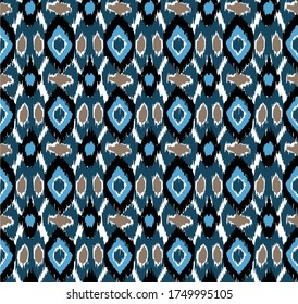 seamless ikat pattern, ethnic print.