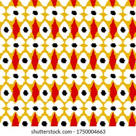 seamless ikat pattern, ethnic print.