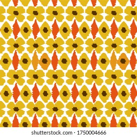 seamless ikat pattern, ethnic print.