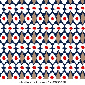 seamless ikat pattern, ethnic print.