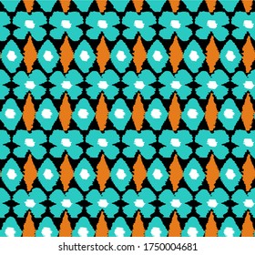 seamless ikat pattern, ethnic print.