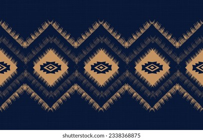 Seamless ikat pattern, geometric and tribal pattern  background