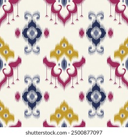 seamless ikat pattern on background