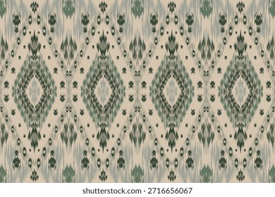 Padrão de ikat sem costura design tradicional oriental para pano de fundo tapete papel de parede vestuário tecido batik tribal têxtil vetor ilustração impressão bordado estilo de motivo para decoração