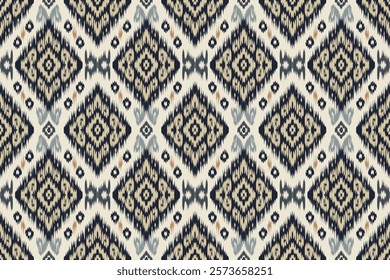 Seamless ikat patterns that combine tribal, indigenous and Aztec geometric embroidery. Perfect for graphic art, rug design, wallpaper, gift wrapping and clothing.