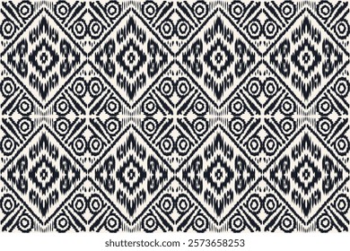 Seamless ikat patterns that combine tribal, indigenous and Aztec geometric embroidery. Perfect for graphic art, rug design, wallpaper, gift wrapping and clothing.