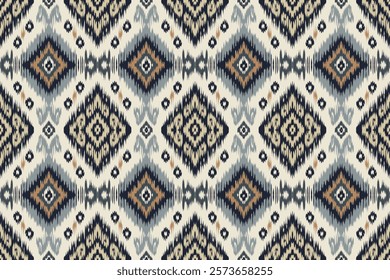 Seamless ikat patterns that combine tribal, indigenous and Aztec geometric embroidery. Perfect for graphic art, rug design, wallpaper, gift wrapping and clothing.