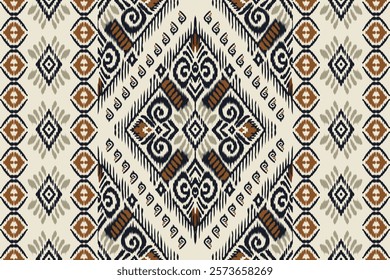 Seamless ikat patterns that combine tribal, indigenous and Aztec geometric embroidery. Perfect for graphic art, rug design, wallpaper, gift wrapping and clothing.