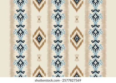 Seamless ikat patterns that combine tribal, indigenous and Aztec geometric embroidery. Perfect for graphic art, rug design, wallpaper, gift wrapping and clothing.