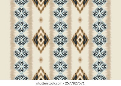 Seamless ikat patterns that combine tribal, indigenous and Aztec geometric embroidery. Perfect for graphic art, rug design, wallpaper, gift wrapping and clothing.