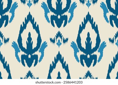 Seamless ikat patterns that combine tribal, indigenous and Aztec geometric embroidery. Perfect for graphic art, rug design, wallpaper, gift wrapping and clothing.