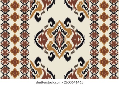Seamless ikat patterns that combine tribal, indigenous and Aztec geometric embroidery. Perfect for graphic art, rug design, wallpaper, gift wrapping and clothing.