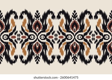 Seamless ikat patterns that combine tribal, indigenous and Aztec geometric embroidery. Perfect for graphic art, rug design, wallpaper, gift wrapping and clothing.