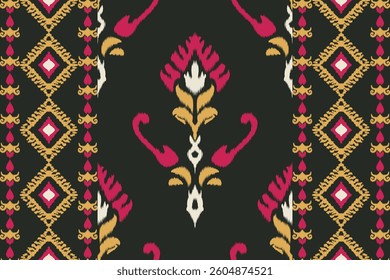 Seamless ikat patterns that combine tribal, indigenous and Aztec geometric embroidery. Perfect for graphic art, rug design, wallpaper, gift wrapping and clothing.
