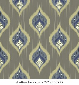 Patrón geométrico del Vector del estilo del ikat sin fisuras con el motivo ornamental del diamante para la tela lujosa, la materia textil interior, y el diseño superficial superior, modelo superficial superior
