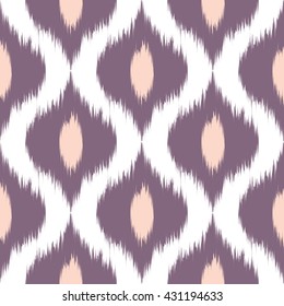 Seamless ikat textile pattern .Geometric abstract shapes .