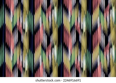 Seamless Ikat traditional pattern.Ethnic boho style. Geometric Navajo oriental vector illustrations. Embroidery pattern, design for Using in fashion printing business.
