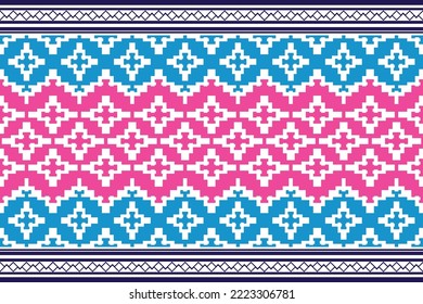 Seamless Ikat tribal traditional pattern.Ethnic aztec ornament boho chevron style. Geometric Navajo American oriental vector illustrations. Embroidery pattern, design for fabric and printing business.