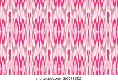 Seamless Ikat-inspired pattern in blue, cyan, and yellow tones. Dynamic, symmetrical, and handcrafted in style.. Perfect for use in fashion, home décor, or graphic design projects.
