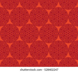 seamless illusion line art. vector illustration. red color. for design, interior, wallpaper