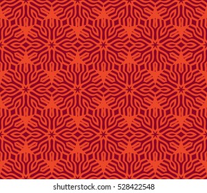 seamless illusion line art. vector illustration. red color. for design, interior, wallpaper