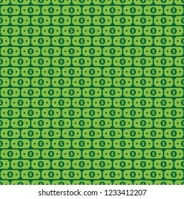 Seamless illustrated dollar bill pattern