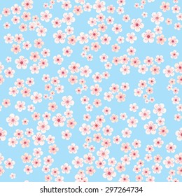 Seamless illustrated floral pattern