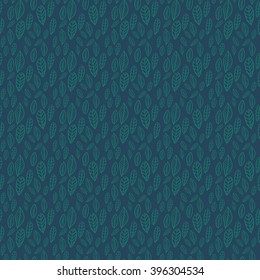 A seamless illustrated leaf background pattern
