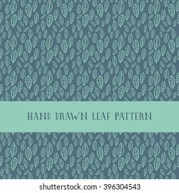 A seamless illustrated leaf background pattern
