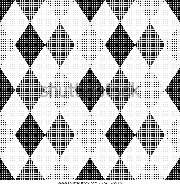 Seamless illustrated pattern in black and white