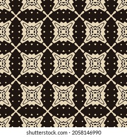 Patrón ilustrado incomparable hecho de elementos abstractos en beige y negro