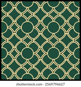 Seamless illustrated pattern made of abstract elements in beige, green and black.
Stylish Geometric Patterns for Artwork | Seamless Abstract Vectors Perfect for Digital Prints and Sophisticated 