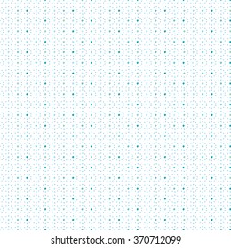 Seamless illustrated pattern made of abstract blue and turquoise elements on white