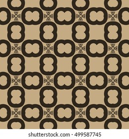 Seamless illustrated pattern made of abstract elements