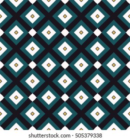Seamless illustrated pattern made of abstract elements