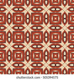Seamless illustrated pattern made of abstract elements