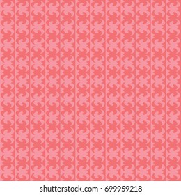 Seamless illustrated pattern made of abstract pink elements