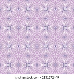 Seamless illustrated pattern in purple violet elements on white background
