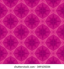 Seamless illustrated pattern in shades of pink